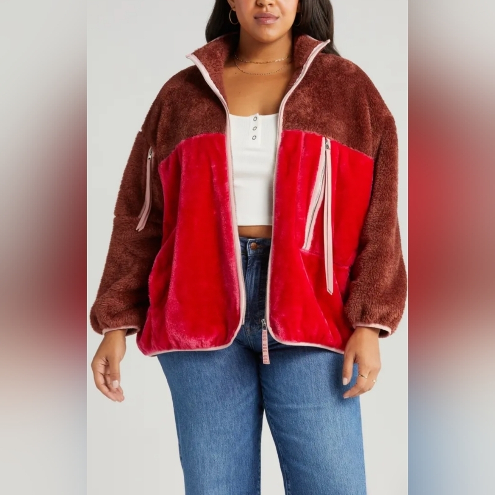NWT UGG Marlene II Zip Front Fleece Jacket Size Large Retail $138